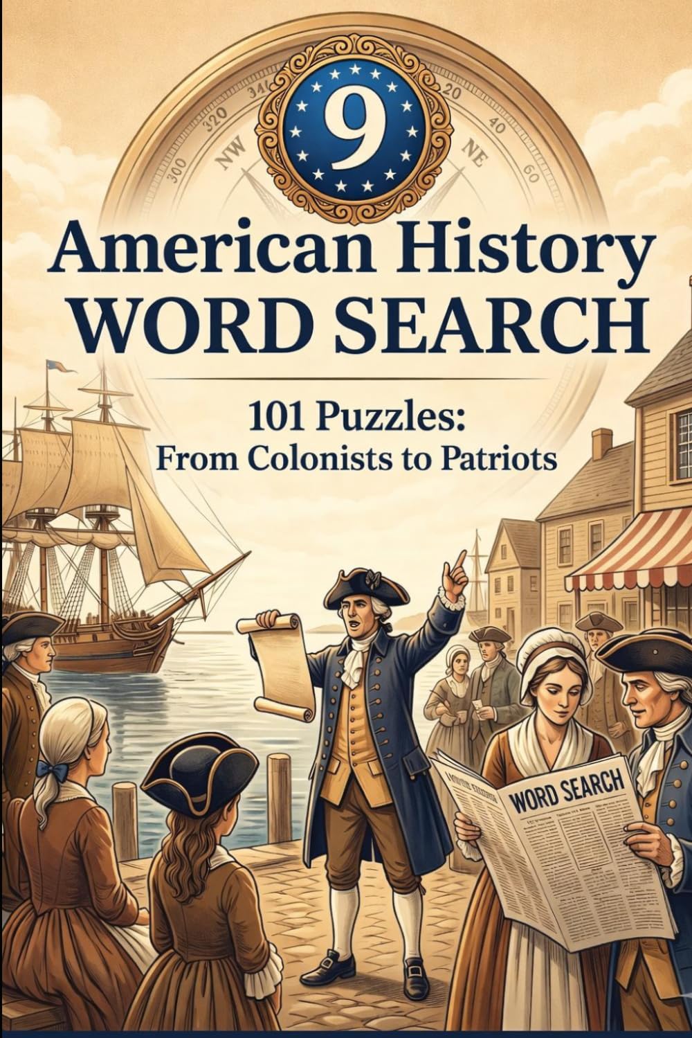 American History Word Search: Volume 9 — Constitution & Government Edition