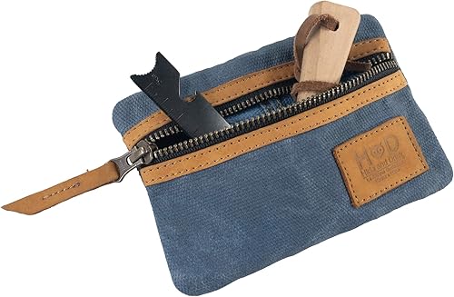Vista 28 de Hide & Drink, bolsa de bolsillo multiherramienta de lona encerada, bolsa compacta multiusos con cremallera, mini funda de herramientas
