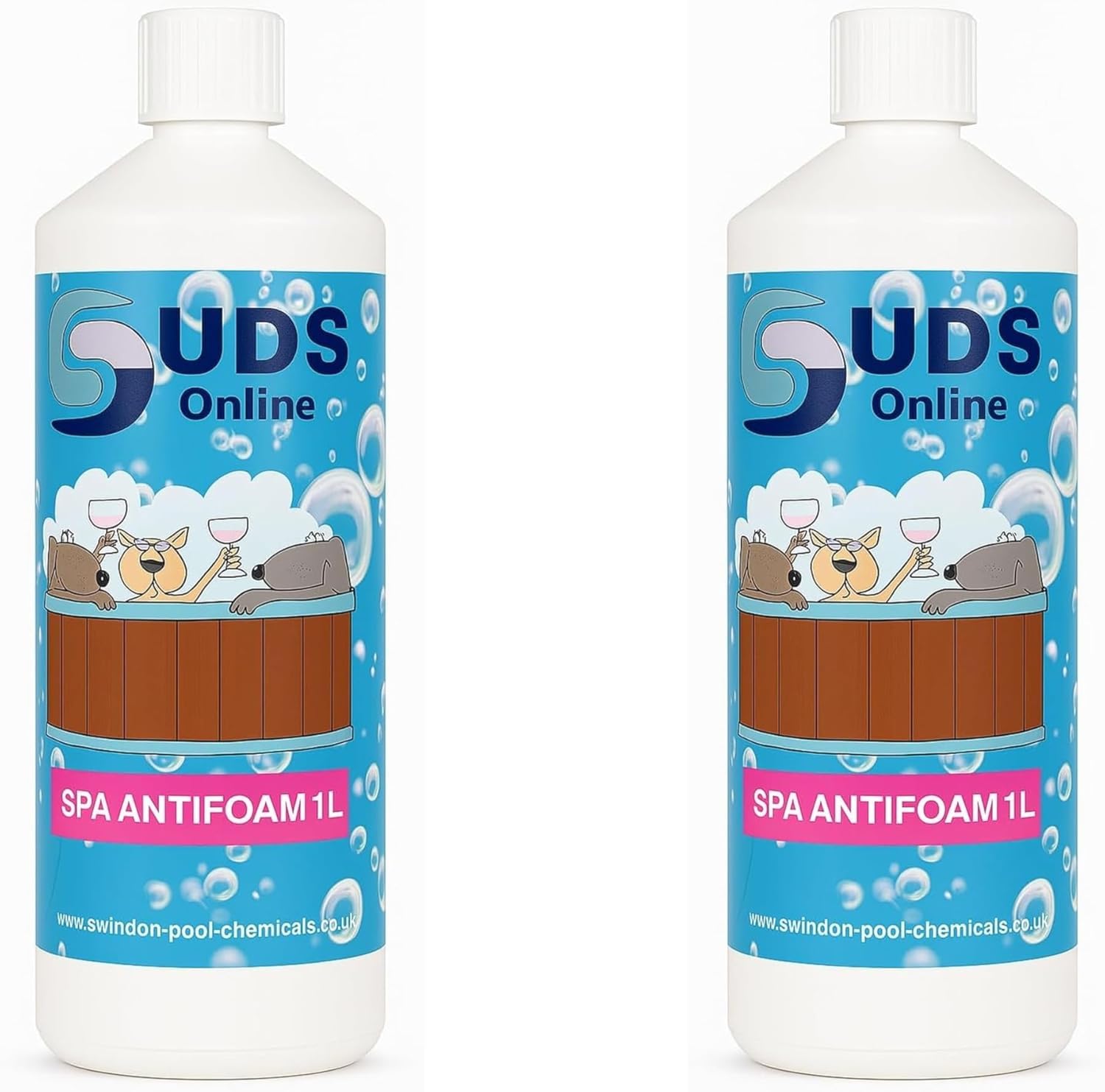 SUDS-ONLINE 2 Litre No Foam Away Anti Foamer Fix Foaming Chemicals Hot Tub - High Concentrate