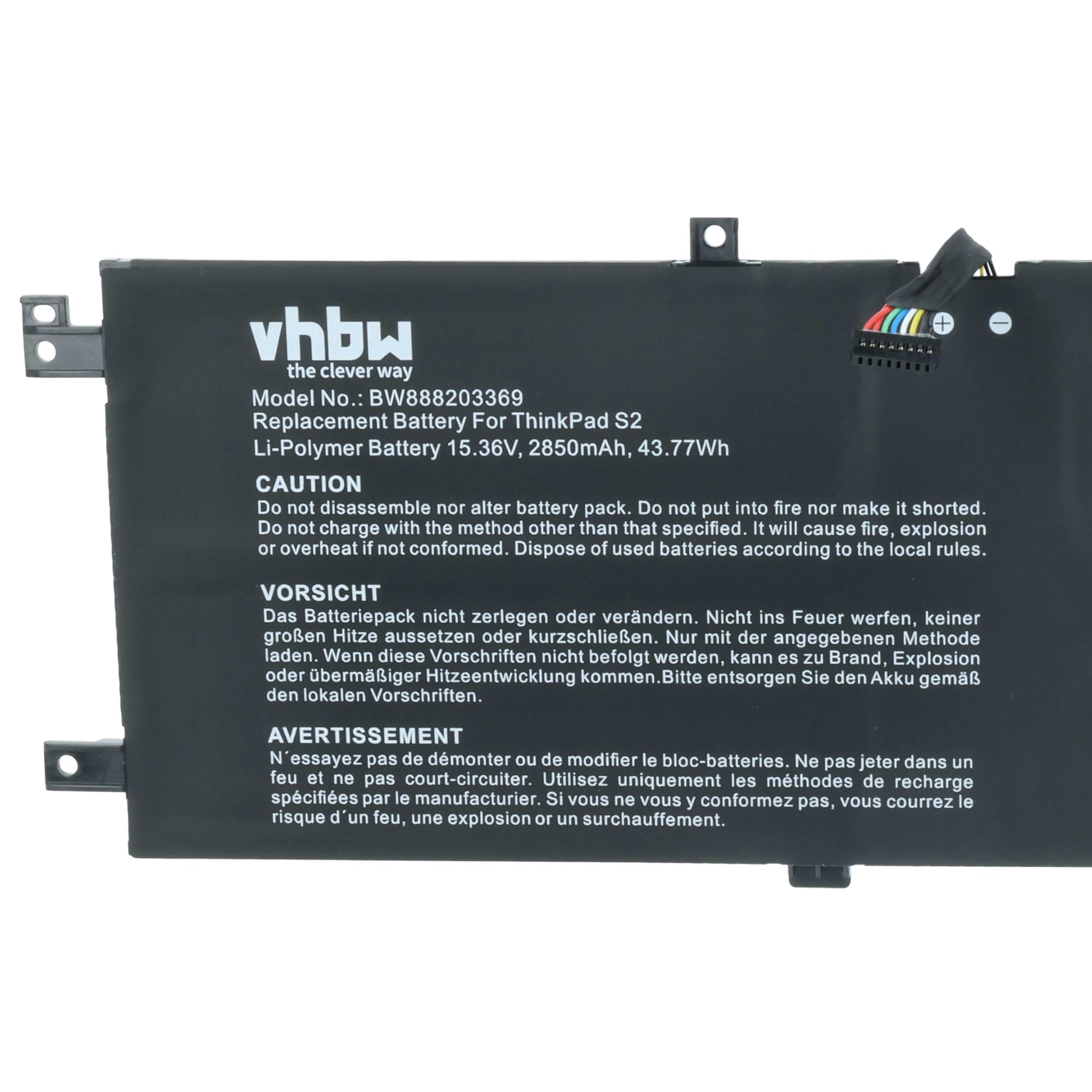 vhbw batteria sostituisce Lenovo SB10T83119, SB10T83120, L18D4P90, L18M4P90, L18C4P90 per notebook (2850mAh, 15,36V, Li-Poly)