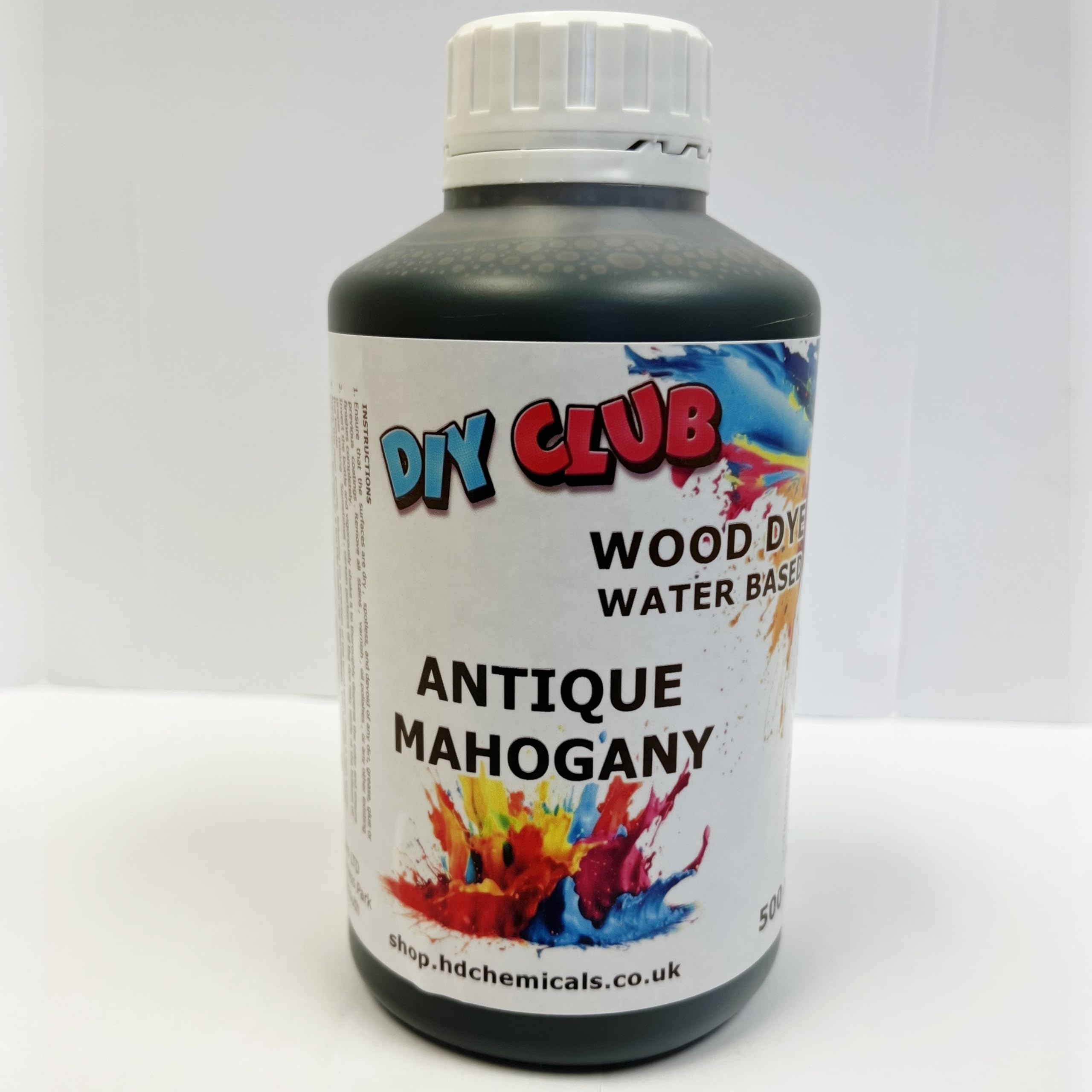Water-Based Wood Dye, Wood Stain 500ml, 1000ml. Eco-Friendly, Non-Toxic, for DIY Interior Projects, Quick Dry, Furniture.Black, Red, Green, Blue, Pine, Oak, Brown, Mahogany, (Antique Mahogany, 500ml)