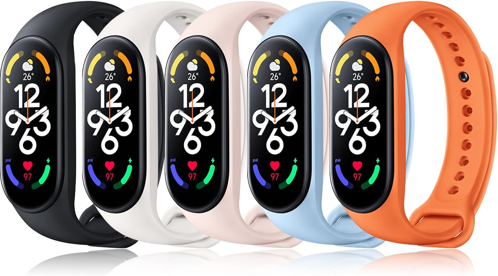 Higgs 6 Pack Bracelets Compatible avec Bracelet Xiaomi Mi Band 3 /Mi