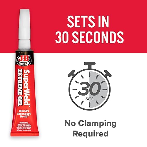 Miniatura 4 de J-B Weld Superglue Gel 15g Paquete de 2 - SuperWeld Gel Extremo