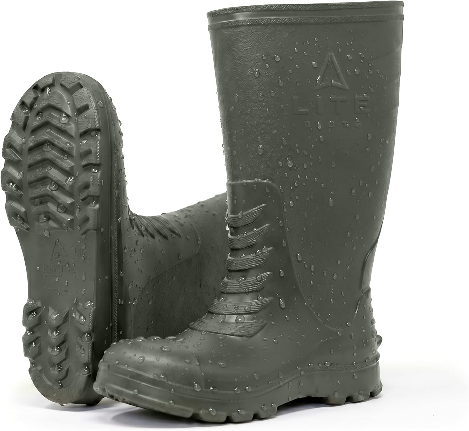 100% Waterproof Rain Boots for Kids | Lightweight Non-Slip Rubber Boots (10 oz each) | Easy Pull-On Outdoor Boots for School, Play, Yard & Wet Weather | Seamless Mud Boots for boys & Girls