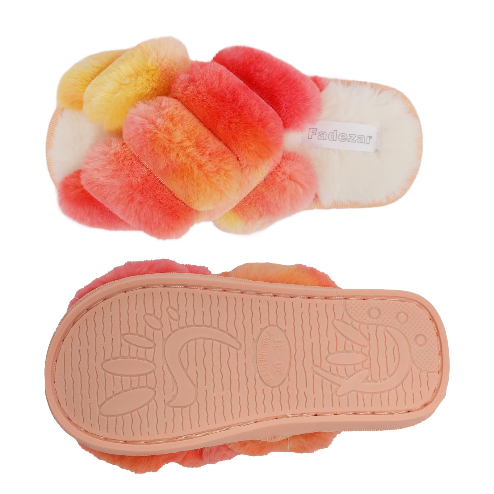 Fadezar Pantofole Peluche Donna Ciabatte da Casa Comode Invernali Moda Scarpe Sandali Slippers