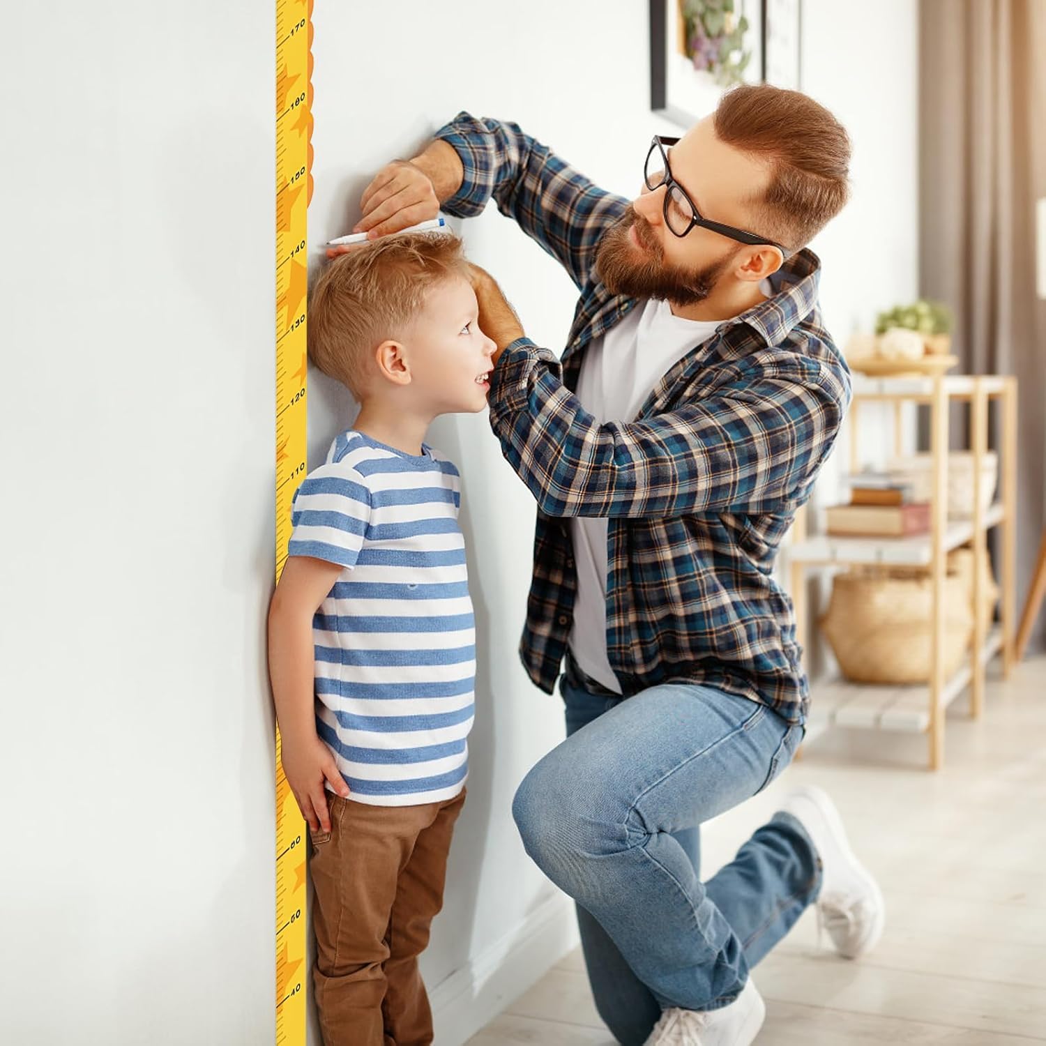 Volumoon Toise de Hauteur pour Enfants, Tableau de Croissance Enfants, Règle de Mesure Toise, Règle de Mesure Diagramme de Croissance, Hauteur Règle de Mesure pour Décoration de Salle Enfants