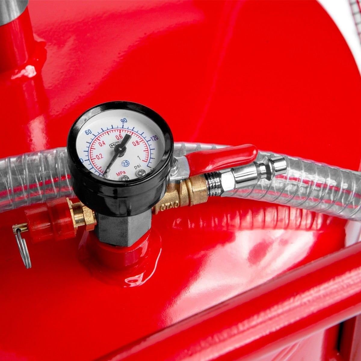 XtremepowerUS 20 Gallon Waste Oil Change Tank, Portable Air Operated Fluid Drain Disposal with Adjustable Height, Heavy Duty with Wheels, Automotive