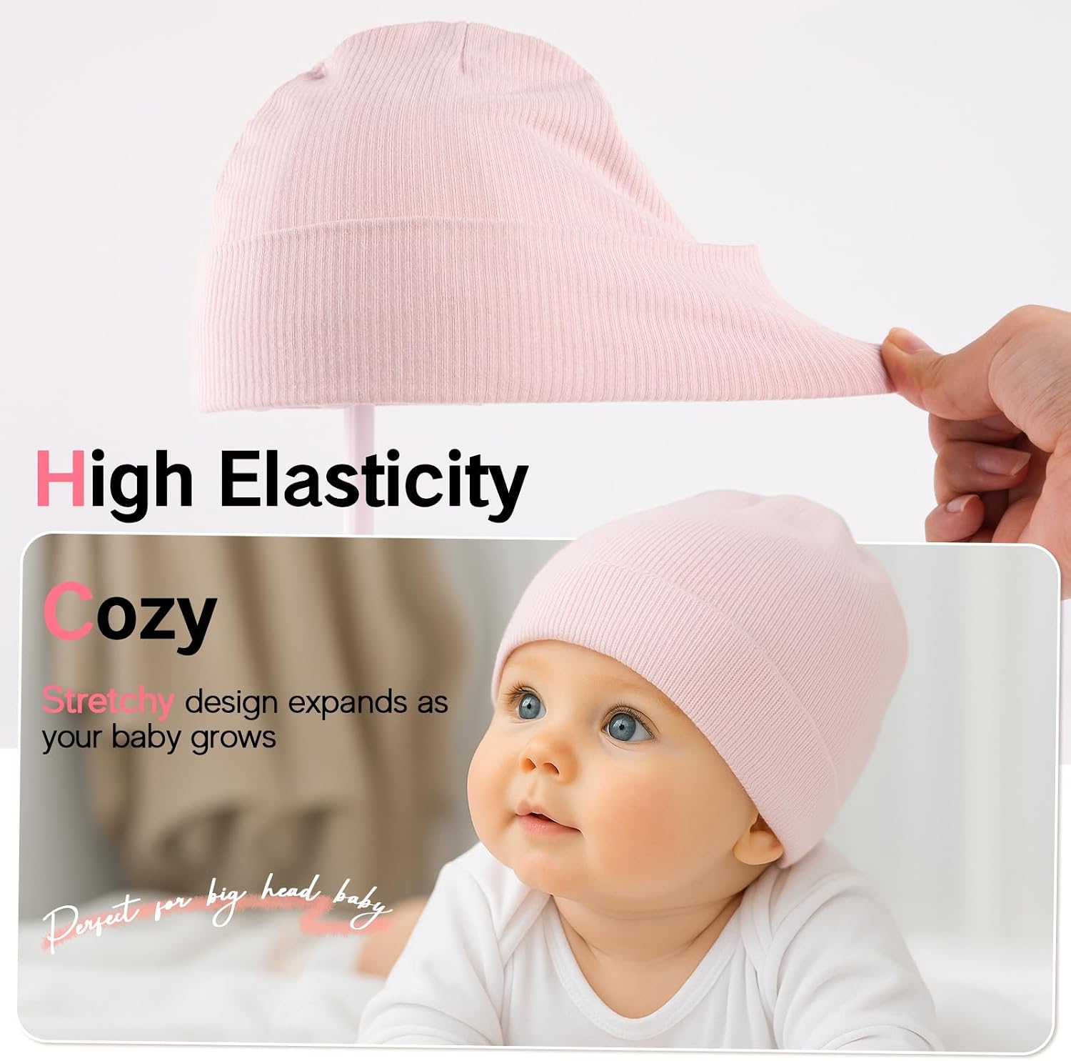 Sofier Baby Hats and Muslin Bibs Baby Beanies for Unisex Newborn 0-6 Months Boys Girls Gift Set Christmas Stocking Stuffers