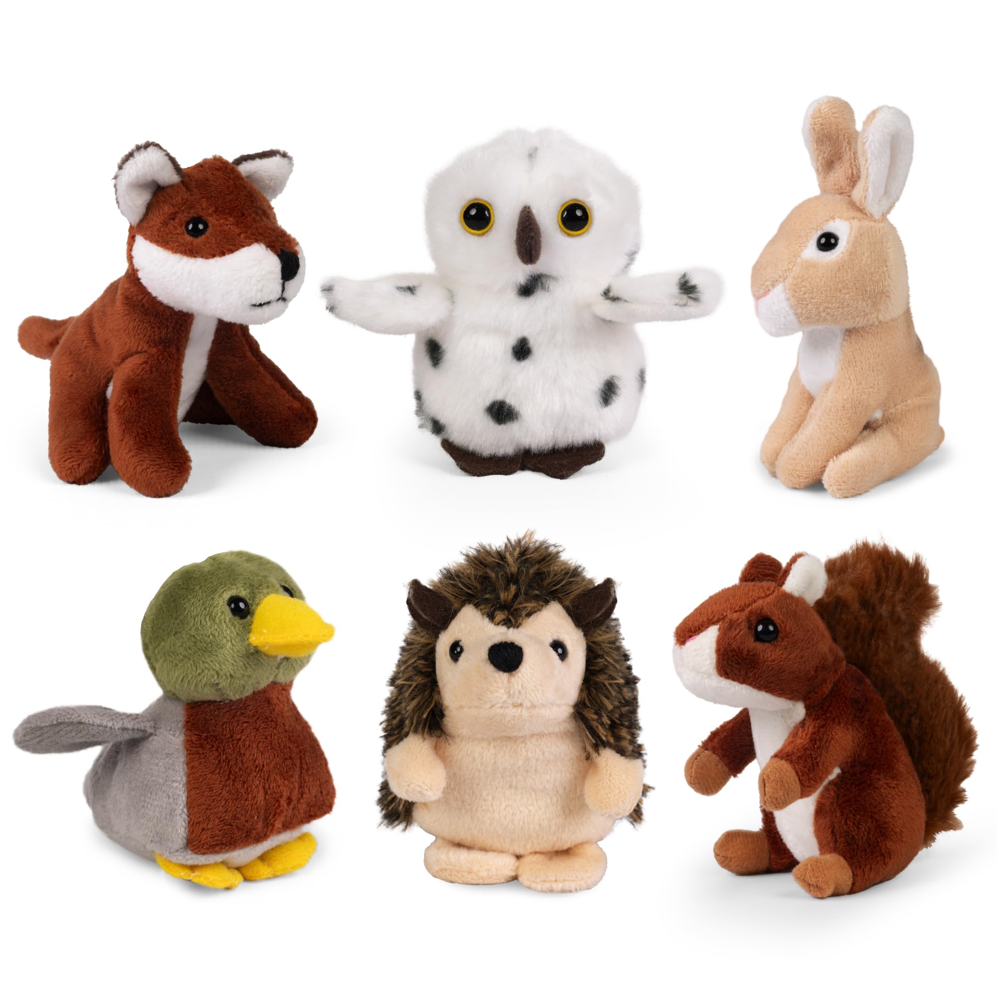 Living Nature Wildlife Buddies – 6 x 9 cm Realistic Mini Woodland Animal Plush Toys, Cuddly Stuffed Animals for Kids & Collectors