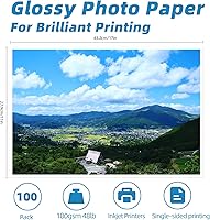Vista 3 de Uinkit 100 hojas de papel fotográfico brillante 11x17 solo lado+100 hojas de laminación 3mil hojas 11.5x17.5inche bolsas de laminación Producto