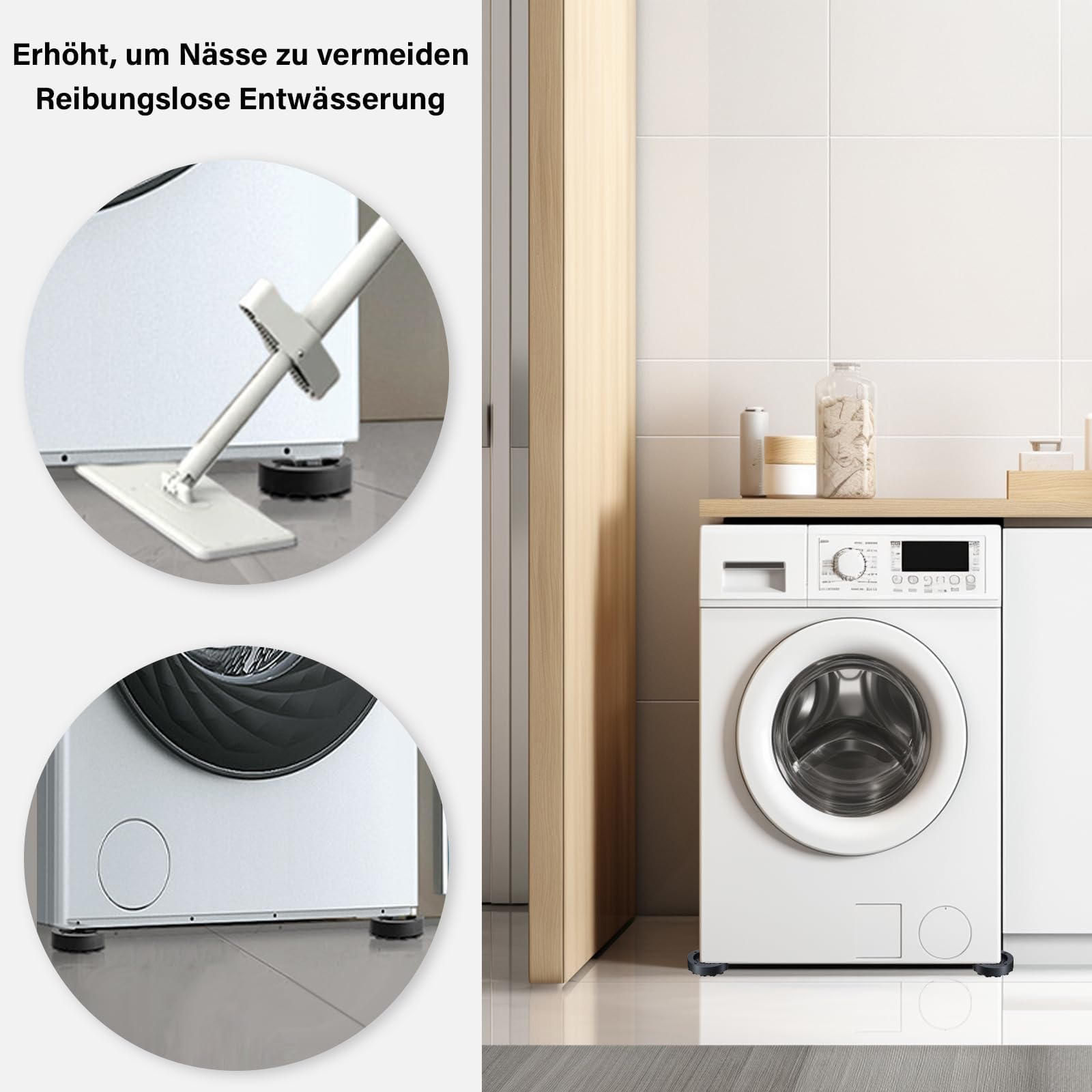 4x Schwingungsdämpfer Für Waschmaschine – Universelle Antirutschmatten Aus Silikon, 62x62x14 Mm, Für Trockner, Kühlschrank & Möbel
