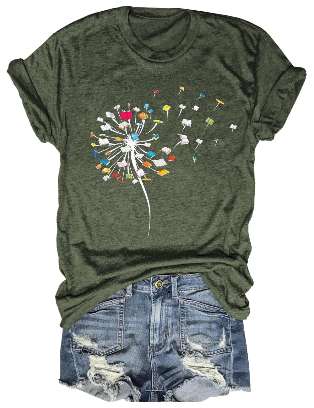 Dandelion Shirts for Women Teen Girls Cute Sunflower Wildflower Flower Lovers Graphic Tees Tops