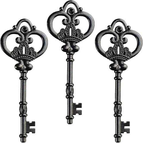 Miniatura 12 de Aokbean 20 piezas de llaves de esqueleto antiguas grandes de 3.3 pulgadas, dijes a granel en estilo vintage, manualidades para hacer joyas de