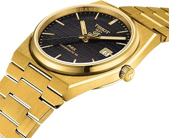 Tissot Mens PRX Powermatic 80 Damian Lillard Special Edition 316L Stainless Steel case with Yellow Gold PVD Coating Automatic Watch, (T1374073305100)