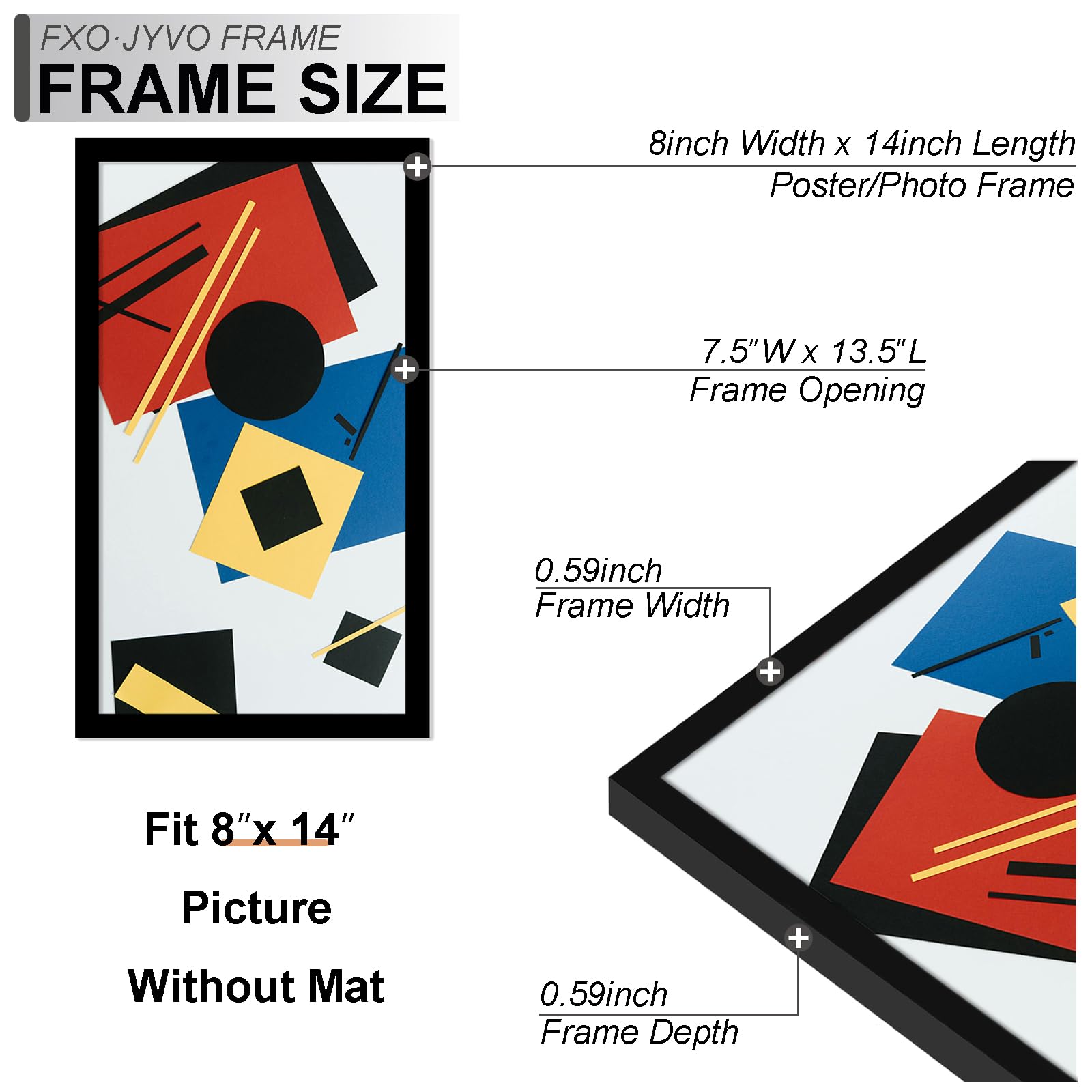 Fxojyvo 4x6 Picture Frame Collage Set Of 3 – Lightweight Black Frames For Wall Display (4 Openings Each) - View #2