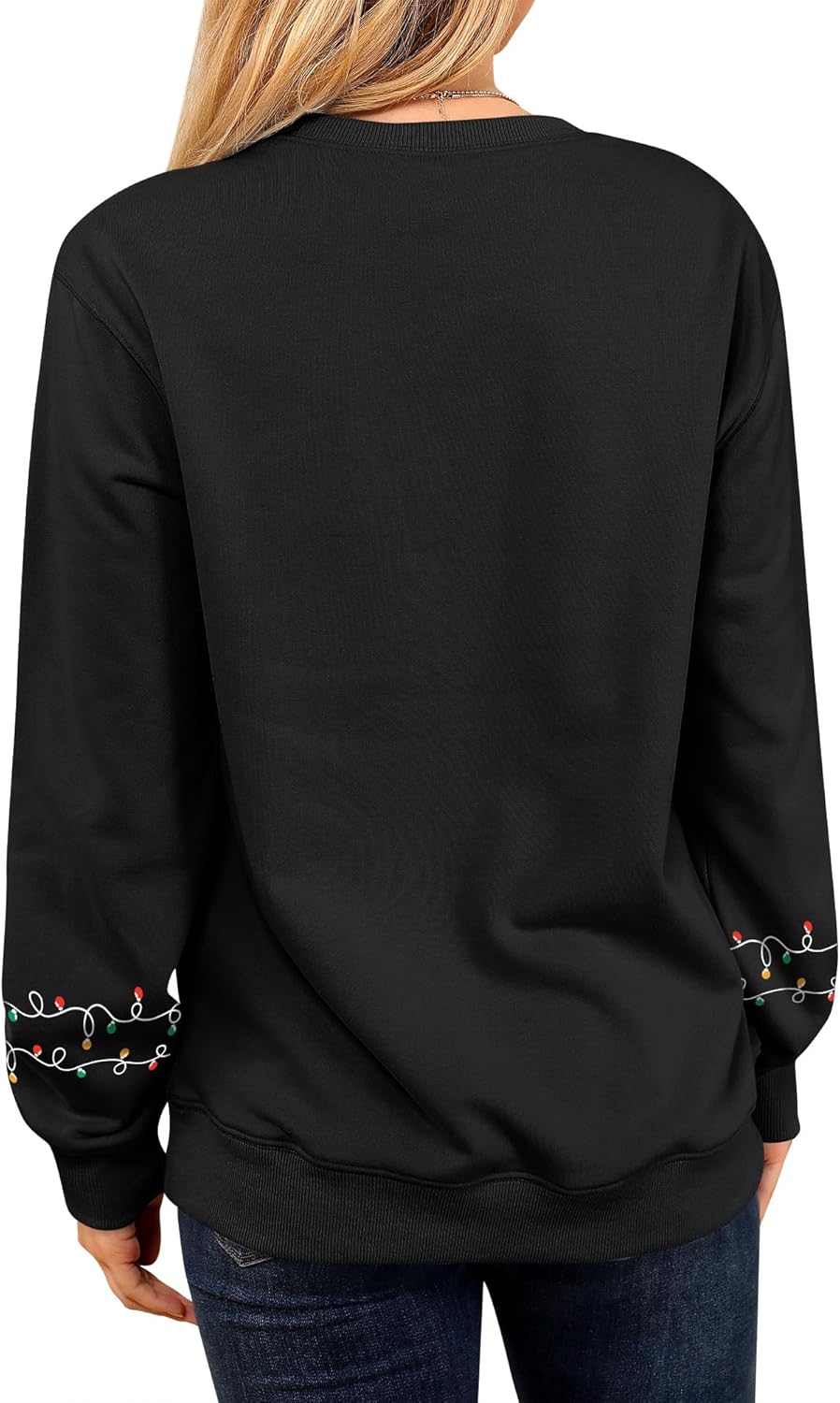 Womens Christmas Sweatshirts Long Sleeve Merry Christmas Sweater Crewneck Xmas Holiday Shirt Pullover Tops - Image 5