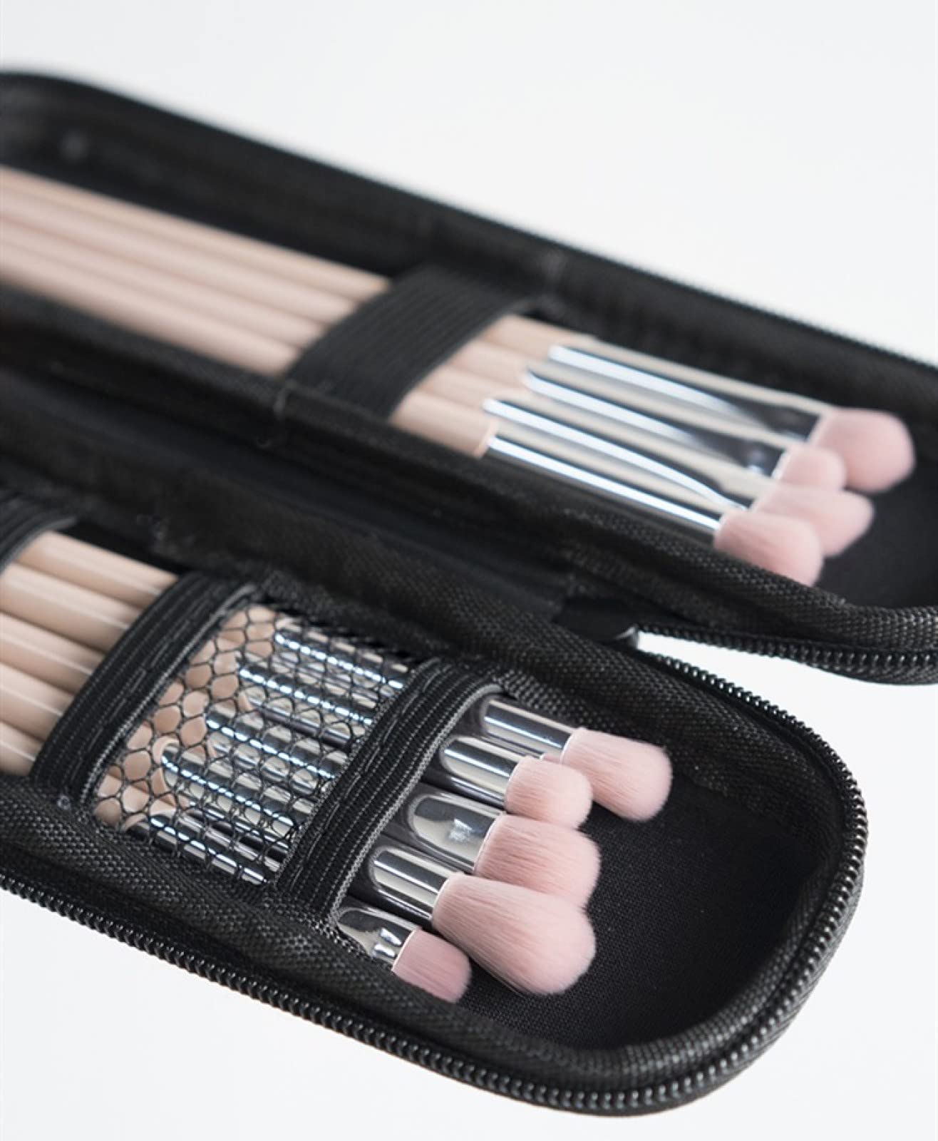 Makeup Pinsel Schminkpinsel Kosmetikpinsel Make Up Pinsel Bohnenpaste Lotuswurzel Rosa Augen Make-Up Pinsel 8-Teiliges Set, Lidschattenpinsel, Wischpinsel, Make-Up Pinsel Mit Pinseltasche,Set Mit 8 Au