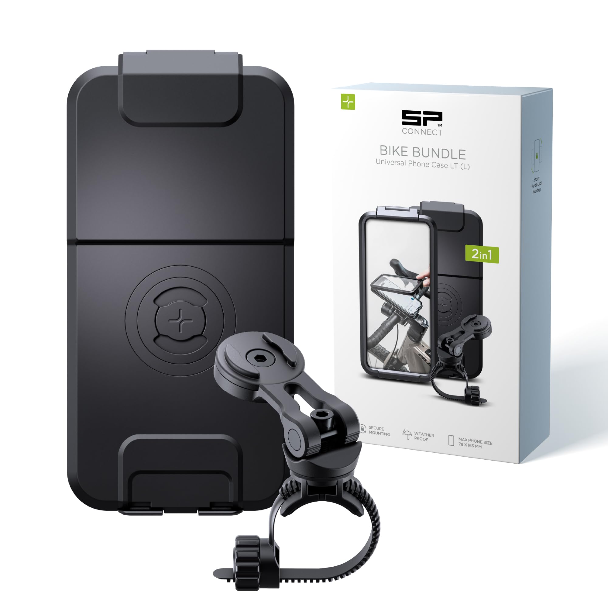 SP CONNECT Bike Bundle Universal Phone Case LT L | uniwersalny uchwyt na telefon komórkowy do kierownicy rowerowej | uchwyt na telefon komórkowy do wszystkich smartfonów | uchwyt na telefon komórkowy