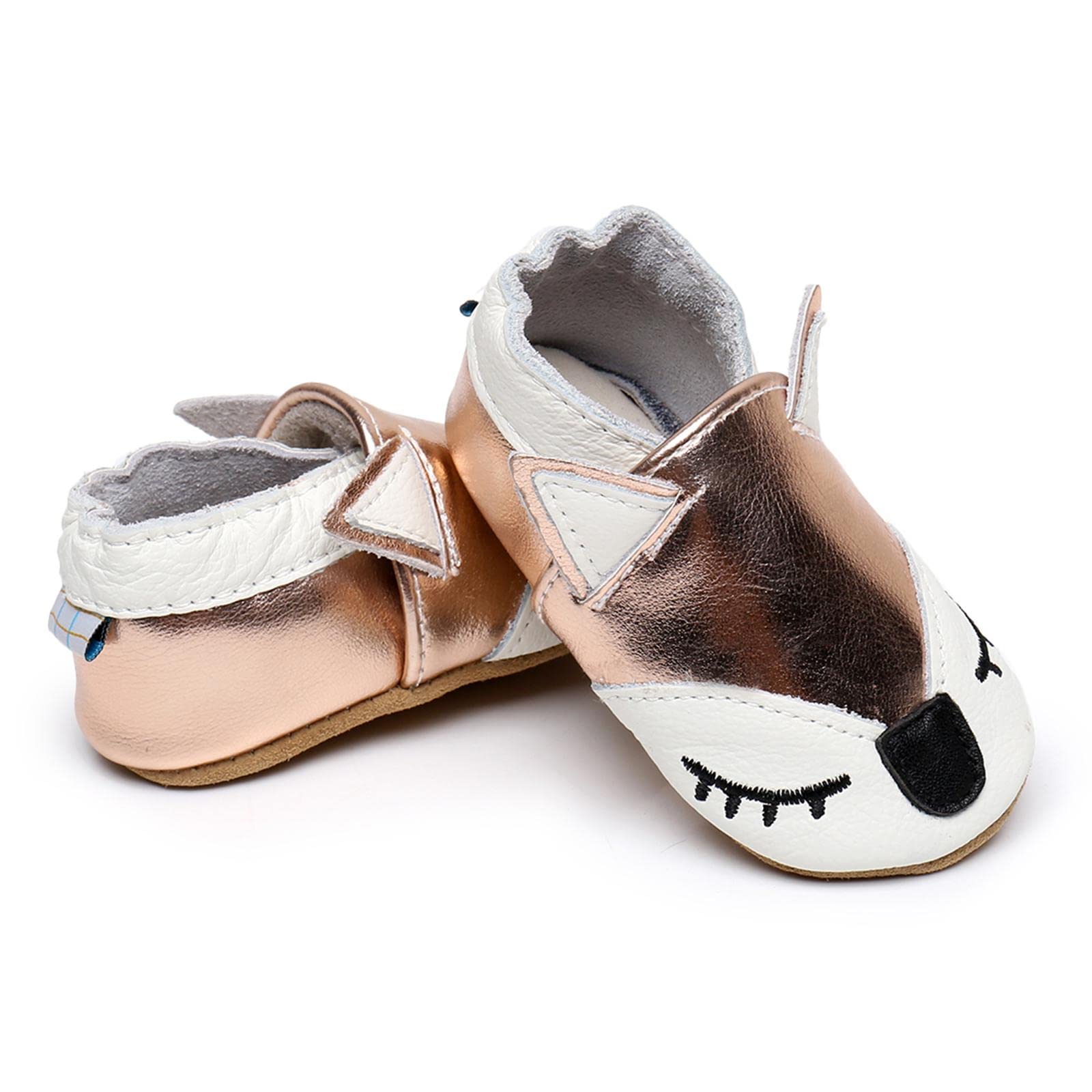 Neonata Scarpe Scarpine Primi Passi Morbida de Bambina Scarpe da Bambino in Scamosciata Pelle Cartone Animato 0 a 24 Mesi