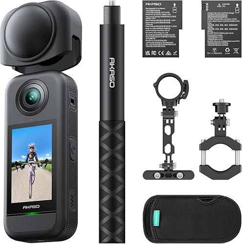 Miniatura 13 de AKASO 360 Cámara de acción resistente al clima de 360° - Video 360 de 5.7K con sensores de 1/2 pulgada de 48 MP, foto 360 de 72 MP, 360-SuperSmooth,