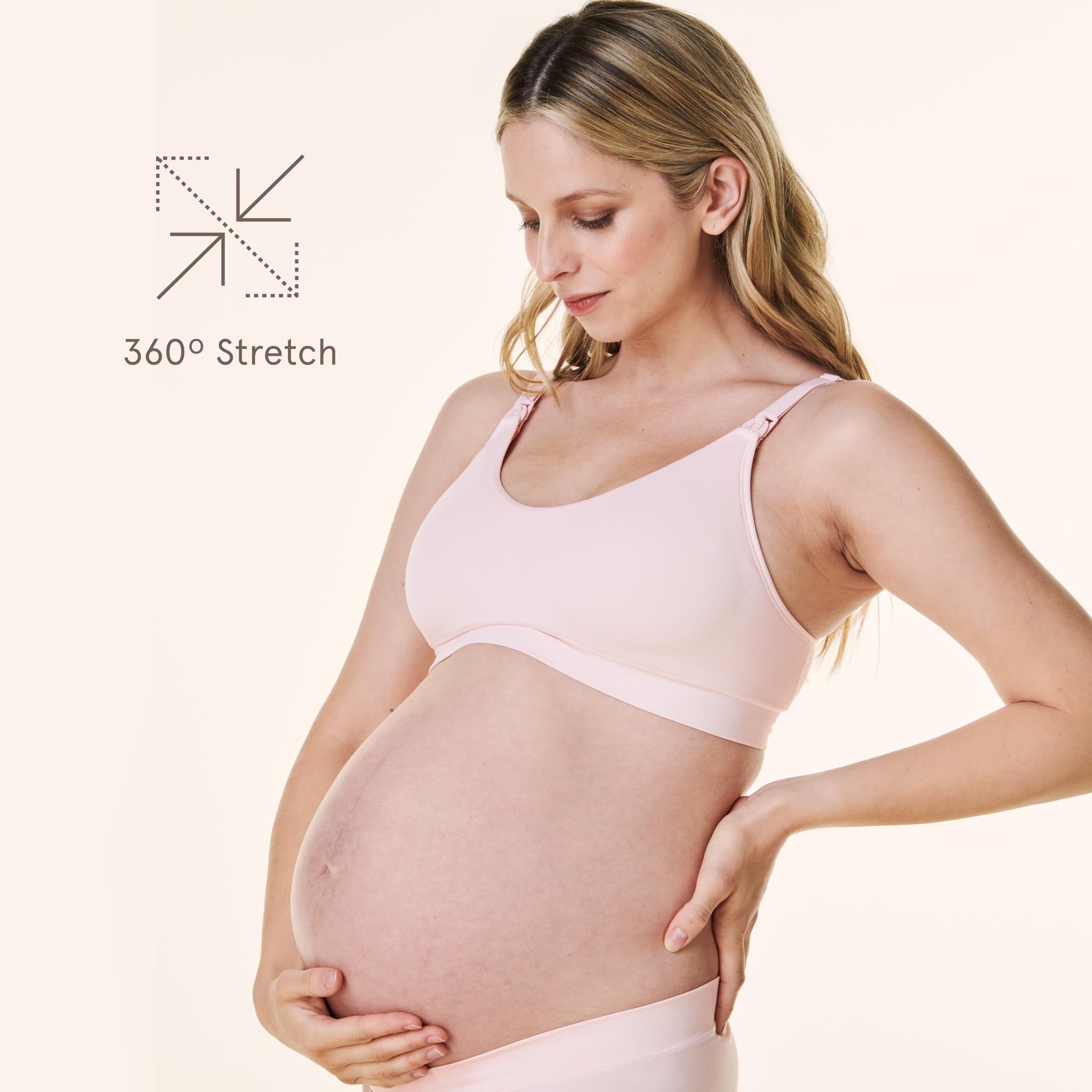 Bravado Designs Reggiseno da allattamento a copertura completa, senza fili, con scollo rotondo, comodo reggiseno premaman