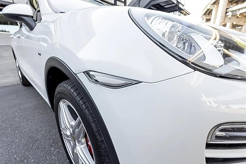 Miniatura 5 de iJDMTOY Lente transparente europeacarcasa reflectante cromada para parachoques delantero, compatible con 2011-14 Pre-LCI Porsche Cayenne (958),