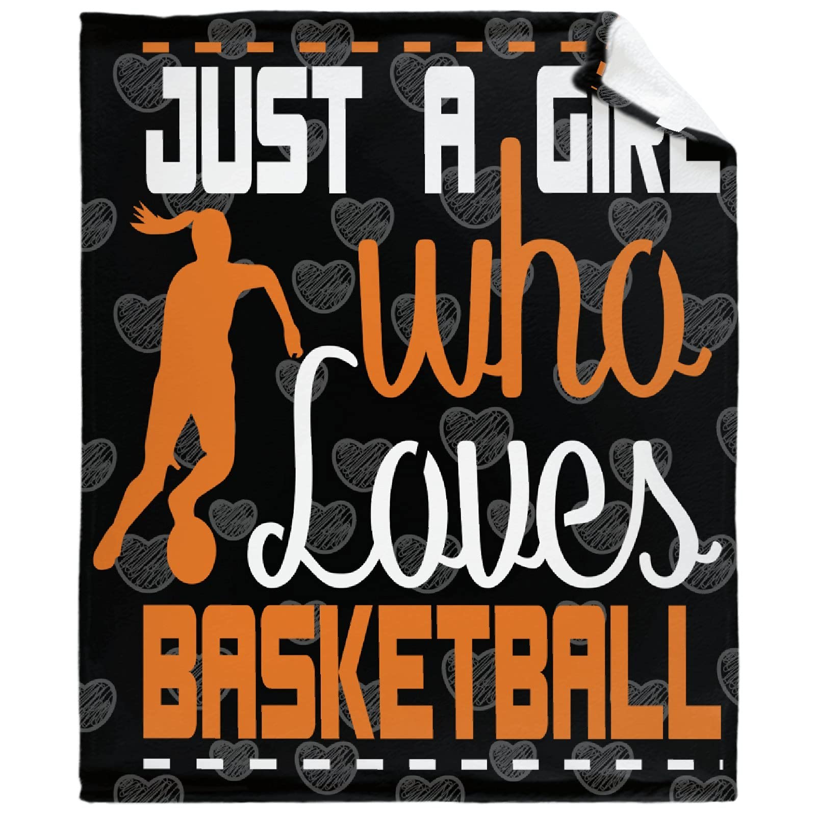 Flanell-Überwurf 'Just A Girl Who Loves Basketball' – Superweich, Kuschelig, 127x152 Cm (Gr. M)