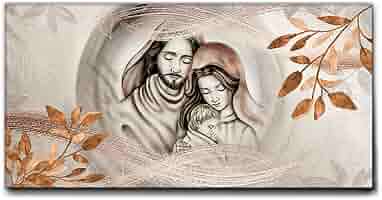 Quadro Sacra Famiglia Giallobus - Tela Canvas 100x50 Cm, Moderno, Pronto Da Appendere - Foto 7