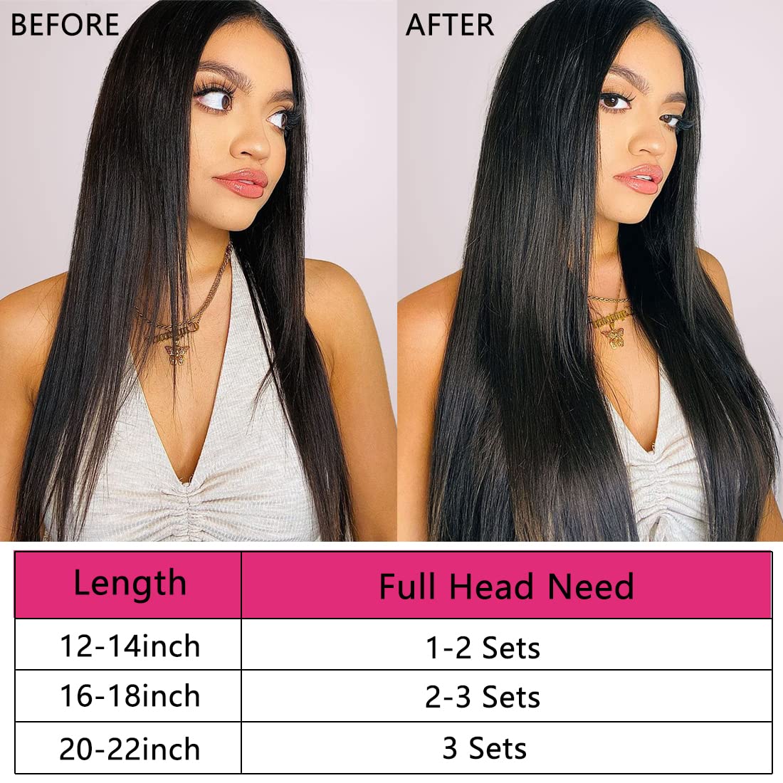 Seamless Clip In Hair Extensions Silky Straight 16 Inch 100g Real Human Hair Amazon.com : 16 inches Clip in Hair Extensions Remy Human  main image 3