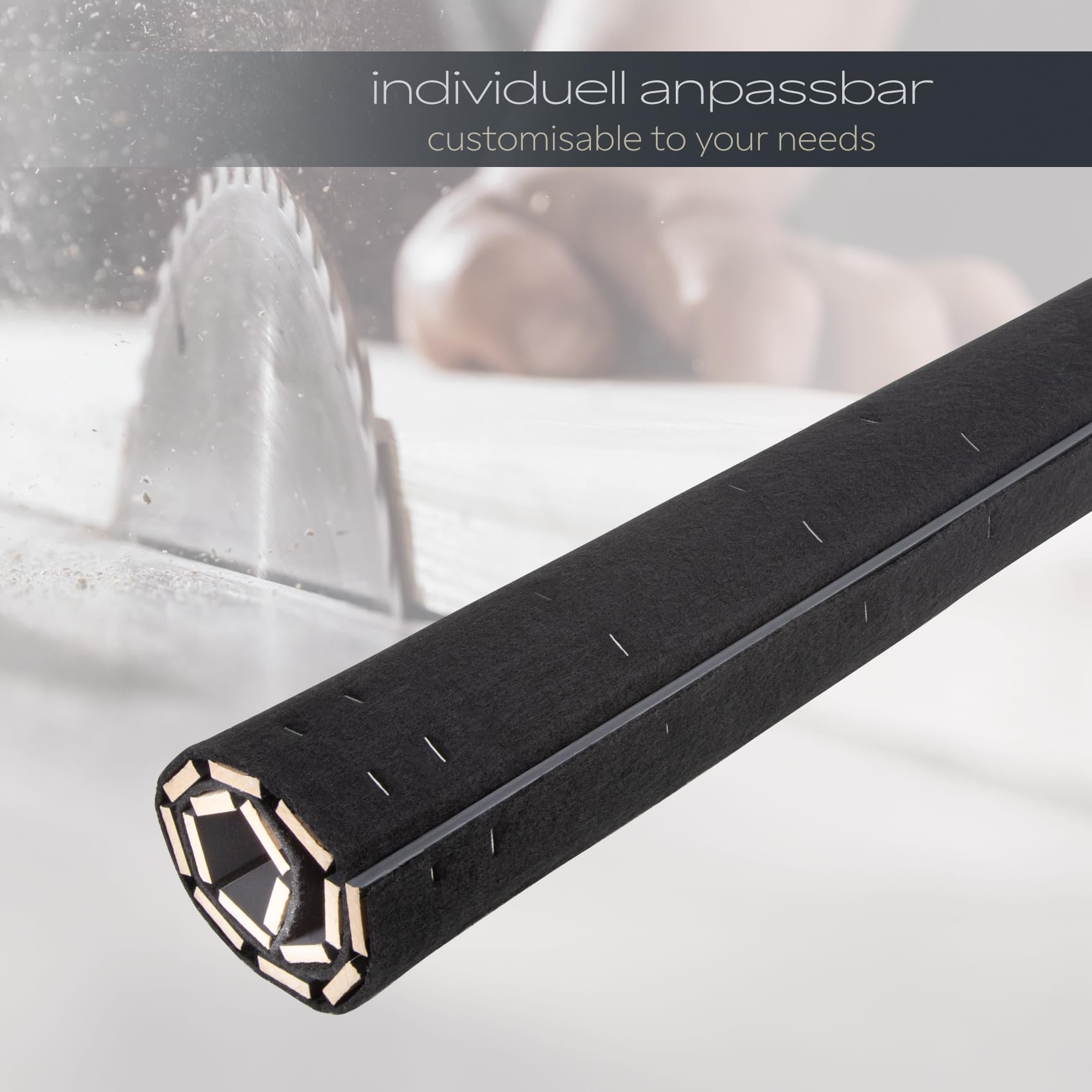 HEXIM Pannelli Acustici 138,5x60cm - Parete a Lamelle Flessibile Legno MDF Pannelli Murali Rivestimento a Lamelle Rivestimento Murale (8 pannelli / 6,64 m² Black Lead - APH05)
