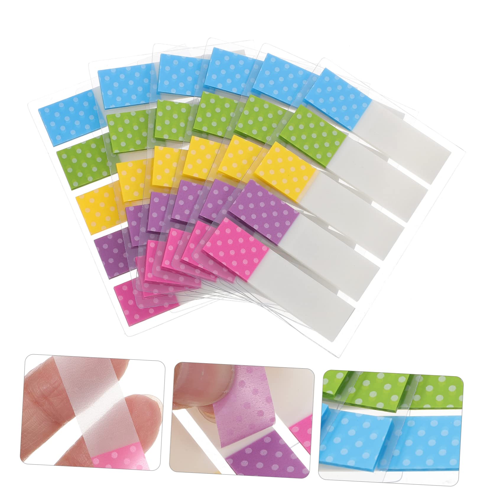 Operitacx 5 Sätze Haftmarker Transparent Index Tabs Für Seitenmarkierung Notizen Und Buchannotation Einfach Zu Verwenden Und Tragbar Für Schule Und Büro Und Beschreibbar 6 Packungen * 5