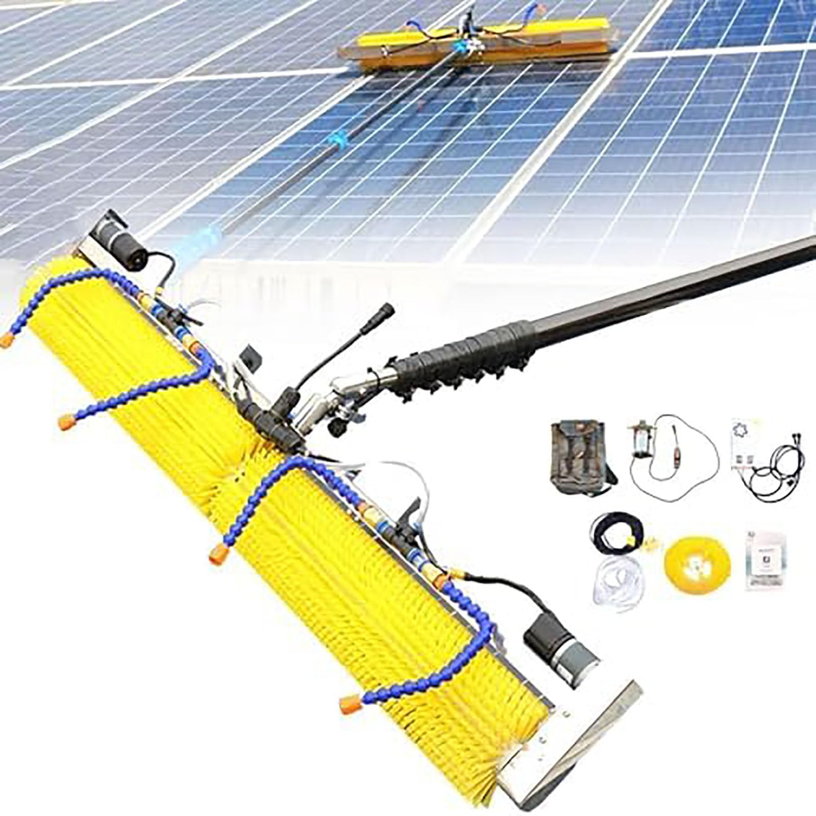 AYCDL Solar Panel and Window Cleaning Kit with Extendable Pole, Automatic Washing Equipment for Efficient Maintenance,3m
