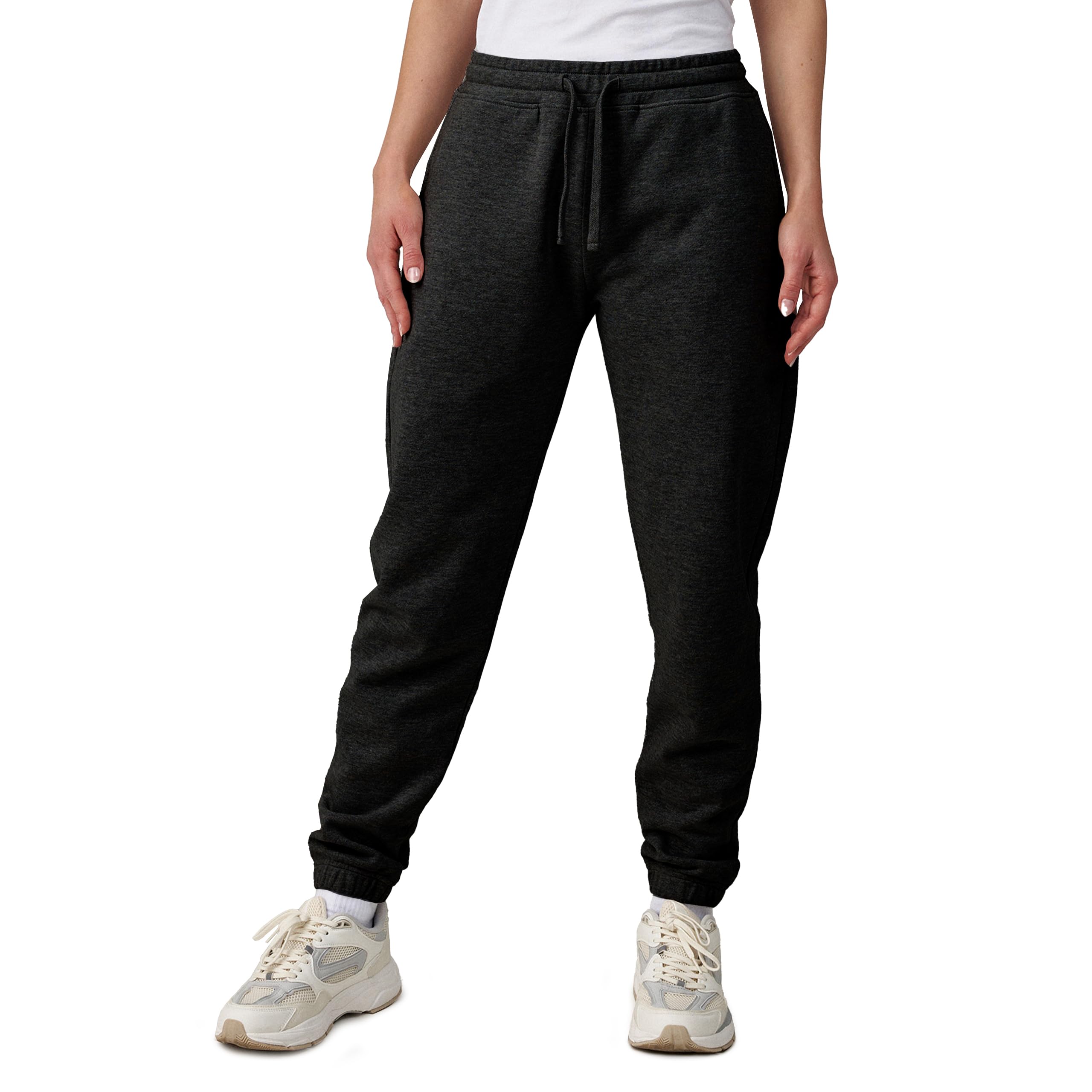 Snocks Jogginghose Damen - Komfortable Sporthose Damen mit Reißverschlusstaschen und Kuscheligem Innenfutter - Stilvolle Laufhose aus 100% Bio-Baumwolle - Ideal für Freizeit und Training Gr. XS-XXL
