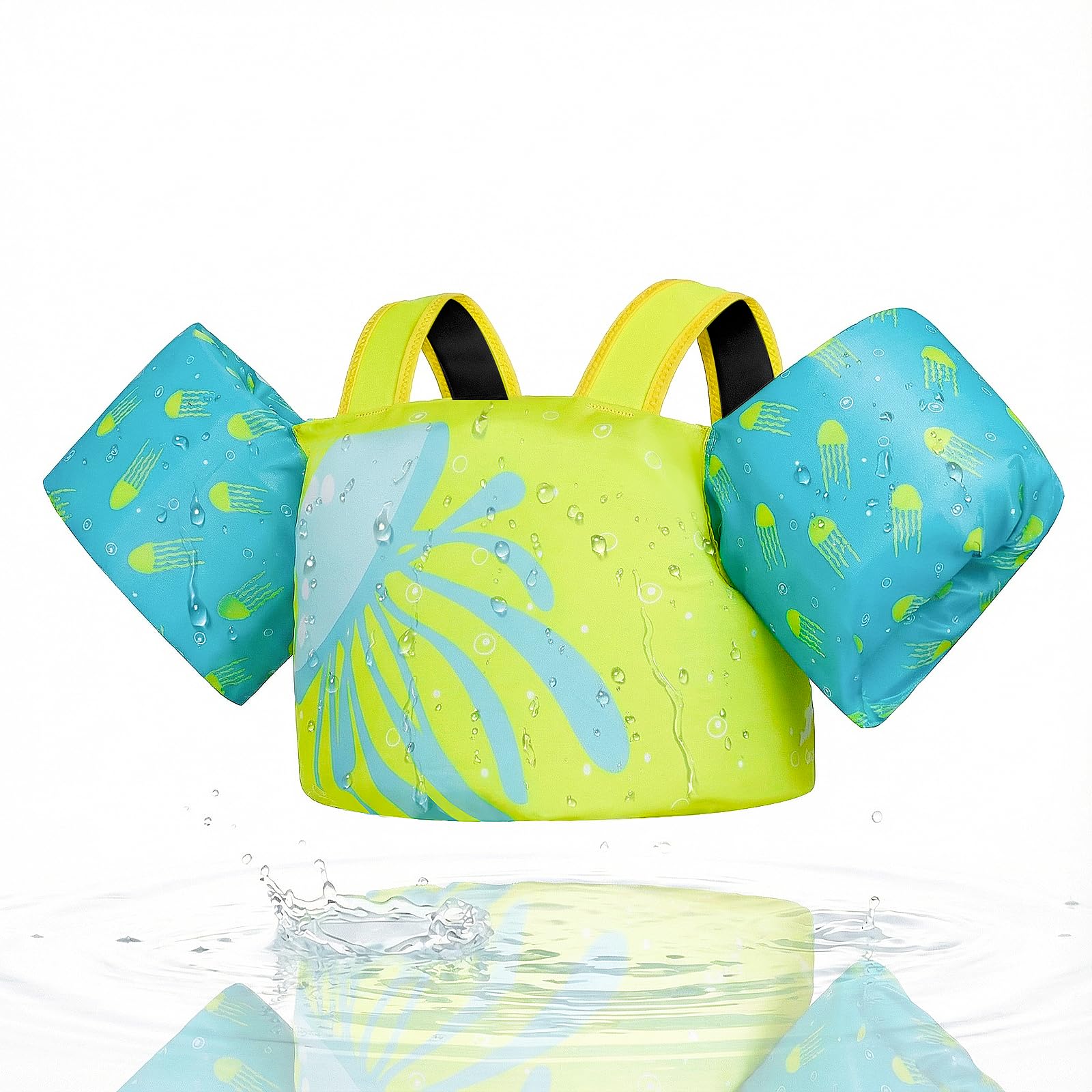 Gogokids Toddler Swimming Float Vest, Arm Bands Kids Swim Vest with Shoulder Harness Baby Floats Swimming Training Jacket for 1-6 Years / 11-30 kg Boys Girls Perfect for Pool, Learn to Swim and Beach — image 1