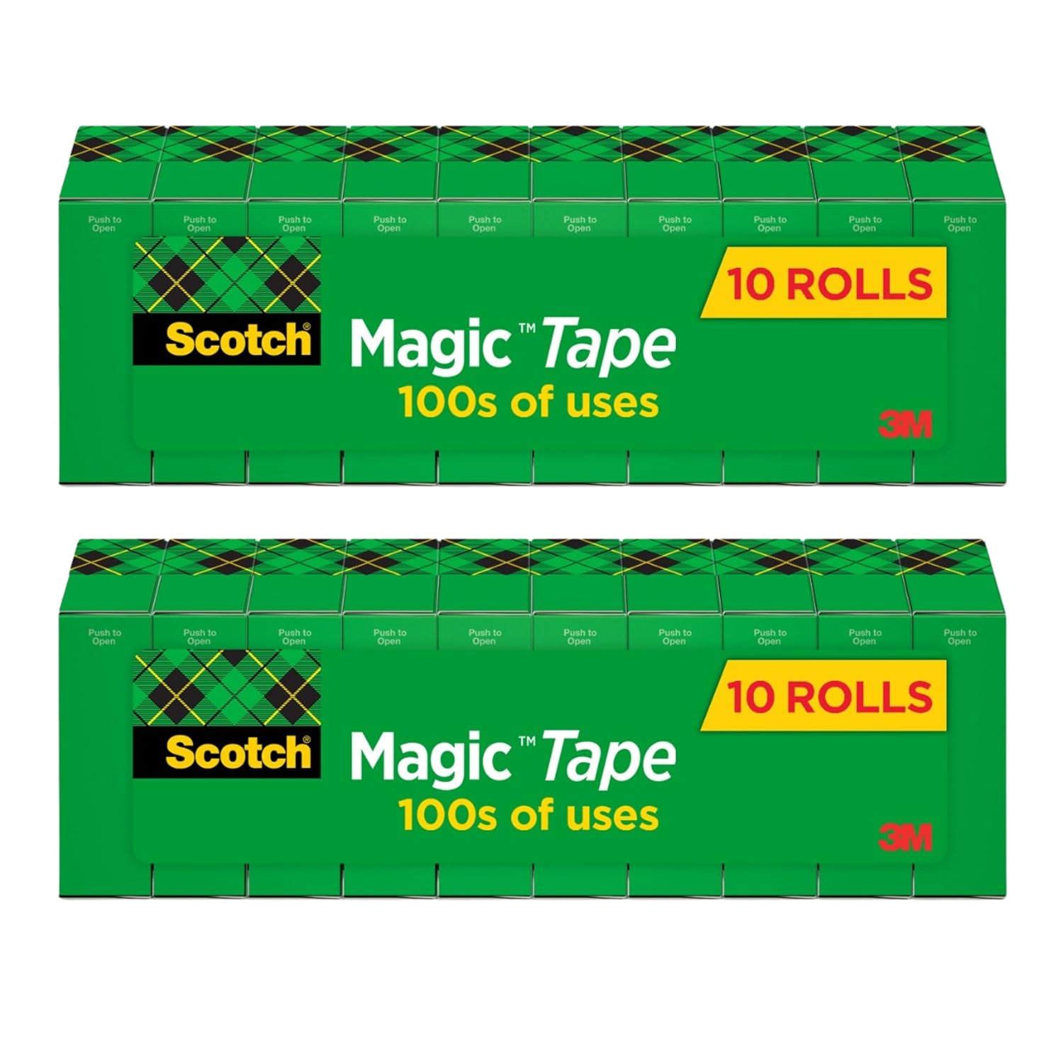 Scotch Magic Tape Refill Rolls, Invisible Matte Finish, 3/4" x 1000" (1" Core), 2-Pack (20 Total Rolls), Permanent Adhesive for Office, School, and Gift Wrapping