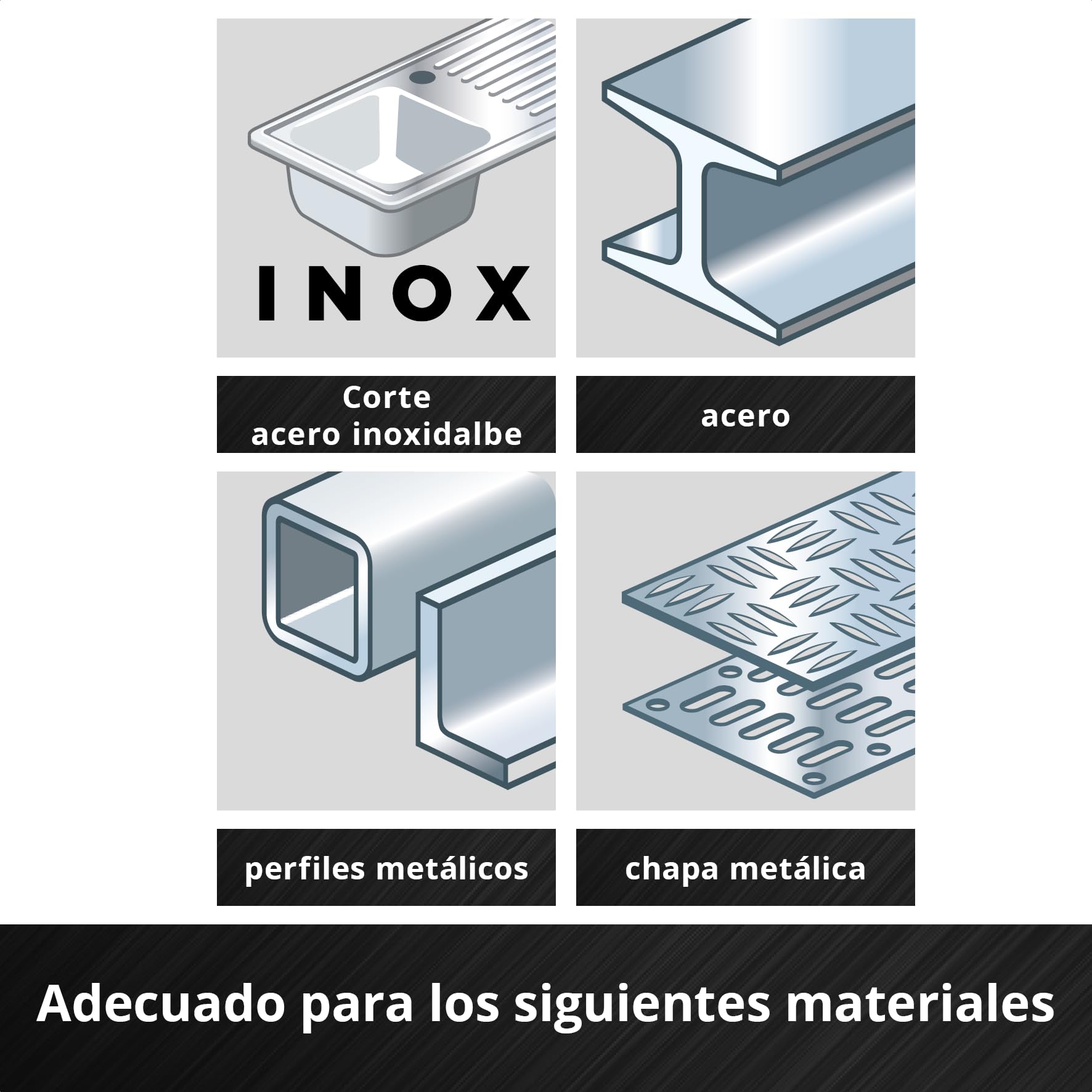 EINHELL Lote de 10 discos 230x2mm inox metal