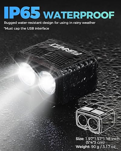 Miniatura 7 de Luz LED para casco de bicicleta, luz recargable para casco de bicicleta, IP65, impermeable, 1000 lúmenes, 5 modos de iluminación, luz para casco de