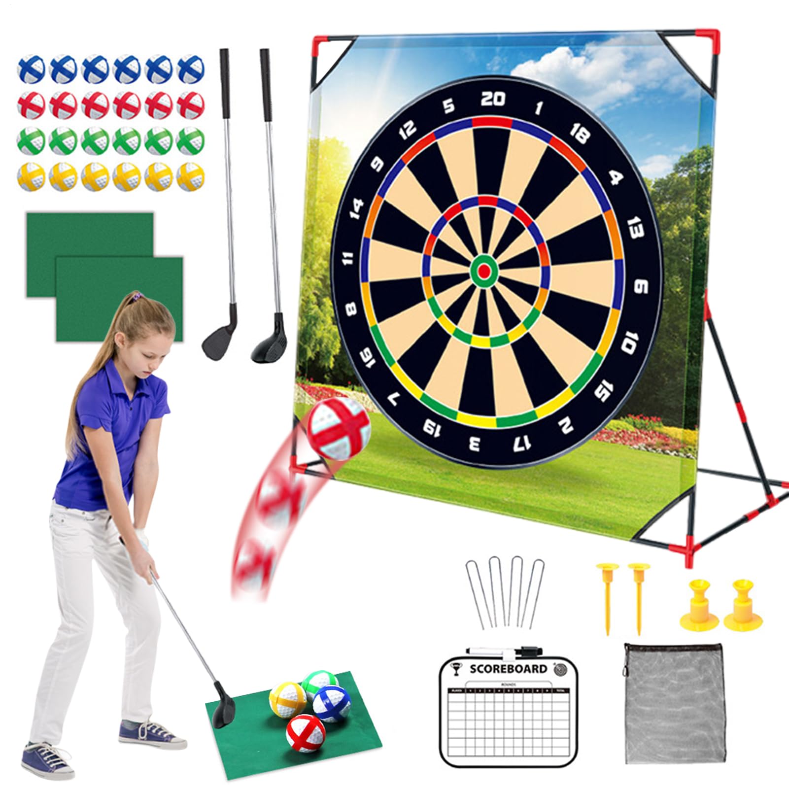 Set Golf Combate Infantil Set de Tapete Putting Resistente al Clima