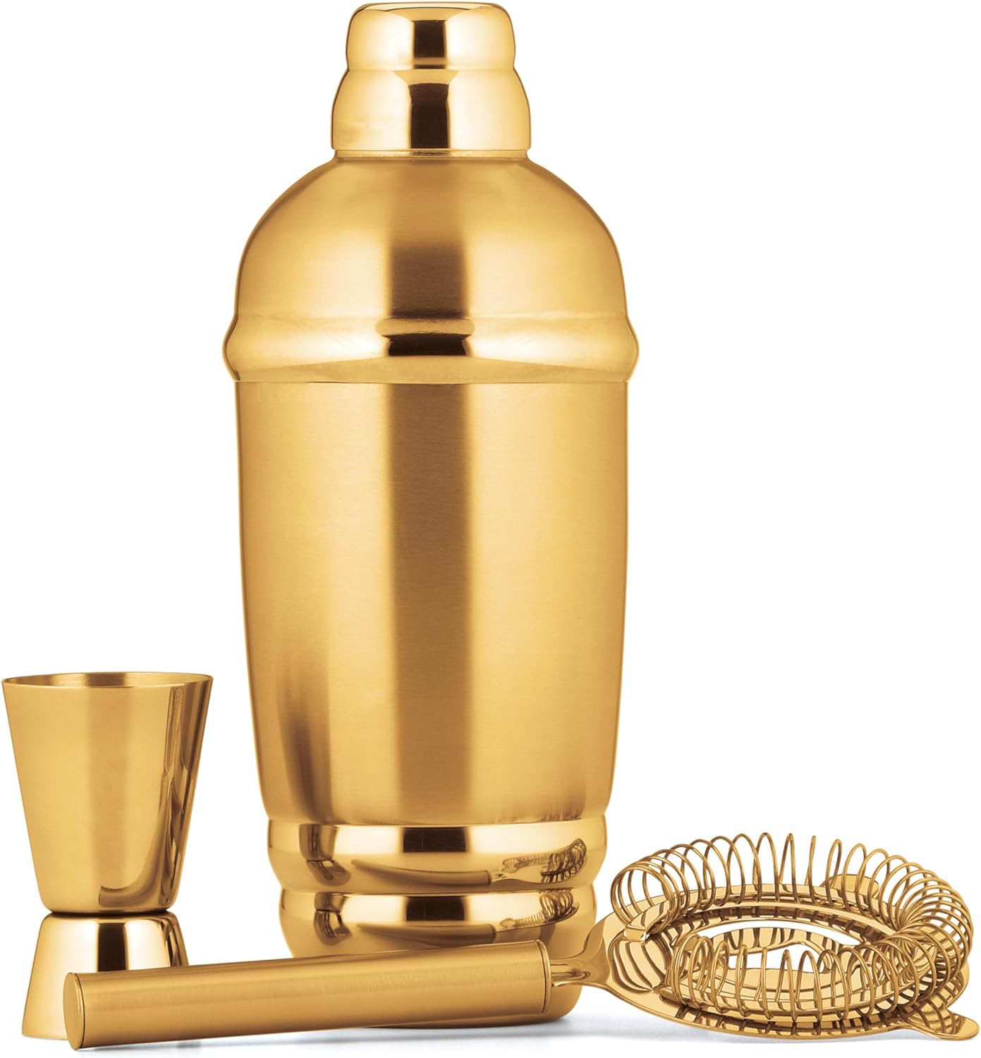 Lenox 894421 Tuscany Classics Gold Cocktail Shaker & Strainer Set