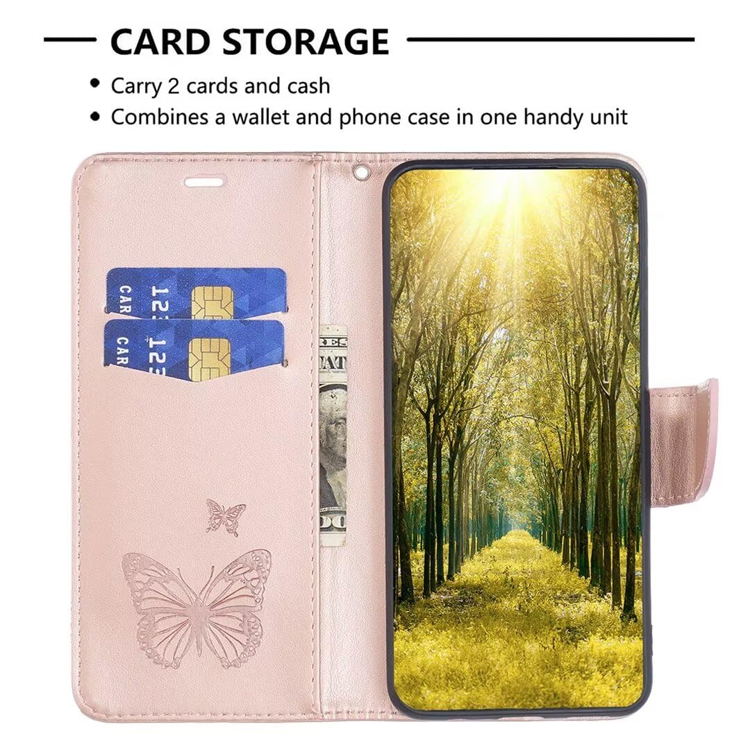 ICatchy - Portafoglio Con Cover In Pelle Per Huawei P Smart 2020: Pratico, Elegante E Con Supporto Integrato (Oro Rosa) - 2