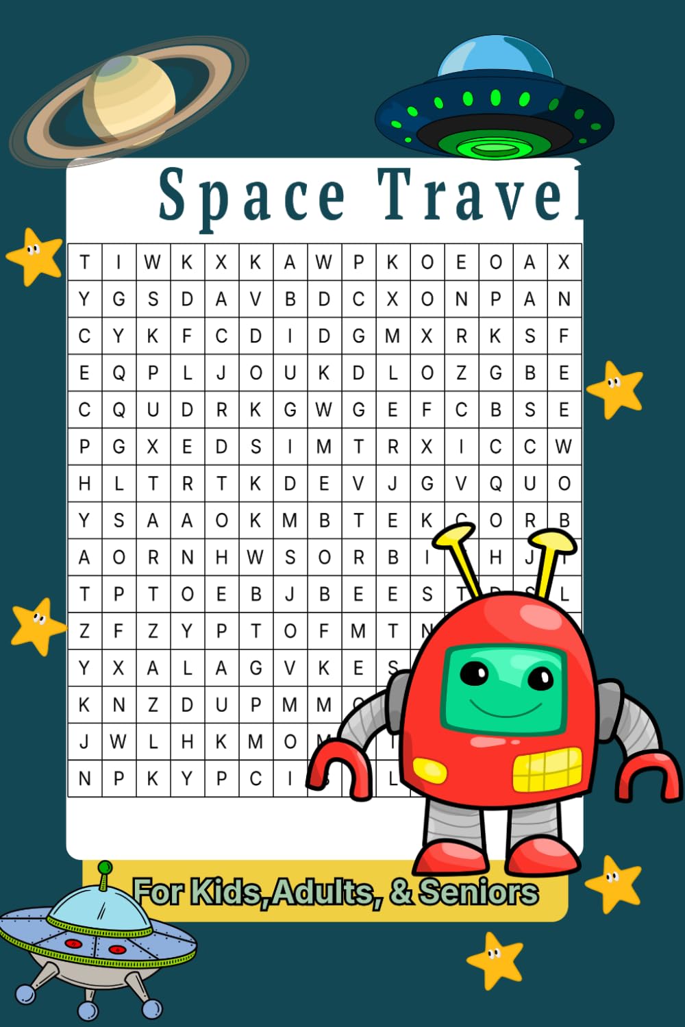 Space Crossword Puzzle Book: 30 Galactic Puzzles Across 60 Pages – A Fun Brain-Boosting Adventure Through Planets, Stars, Astronauts, and the Wonders of the Universe