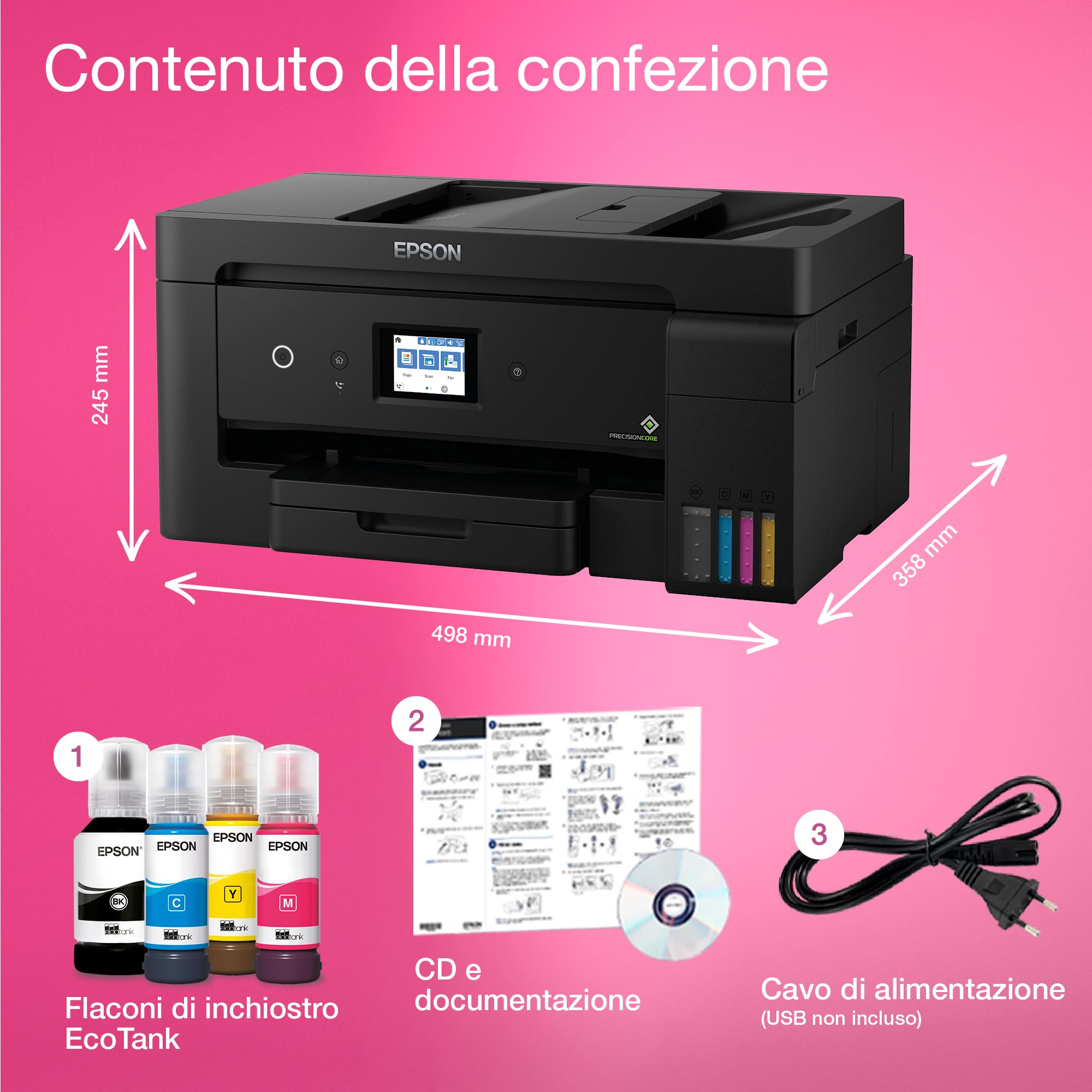 Epson Ecotank ET-15000 - Stampante Multifunzione - Colore - Inkjet - A3/ledger (297 X 432 Mm)