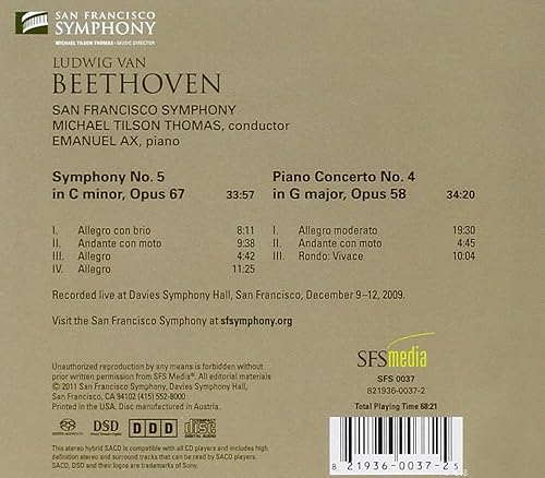 Miniatura 2 de Beethoven Symphony No.5, Piano Concerto No.4