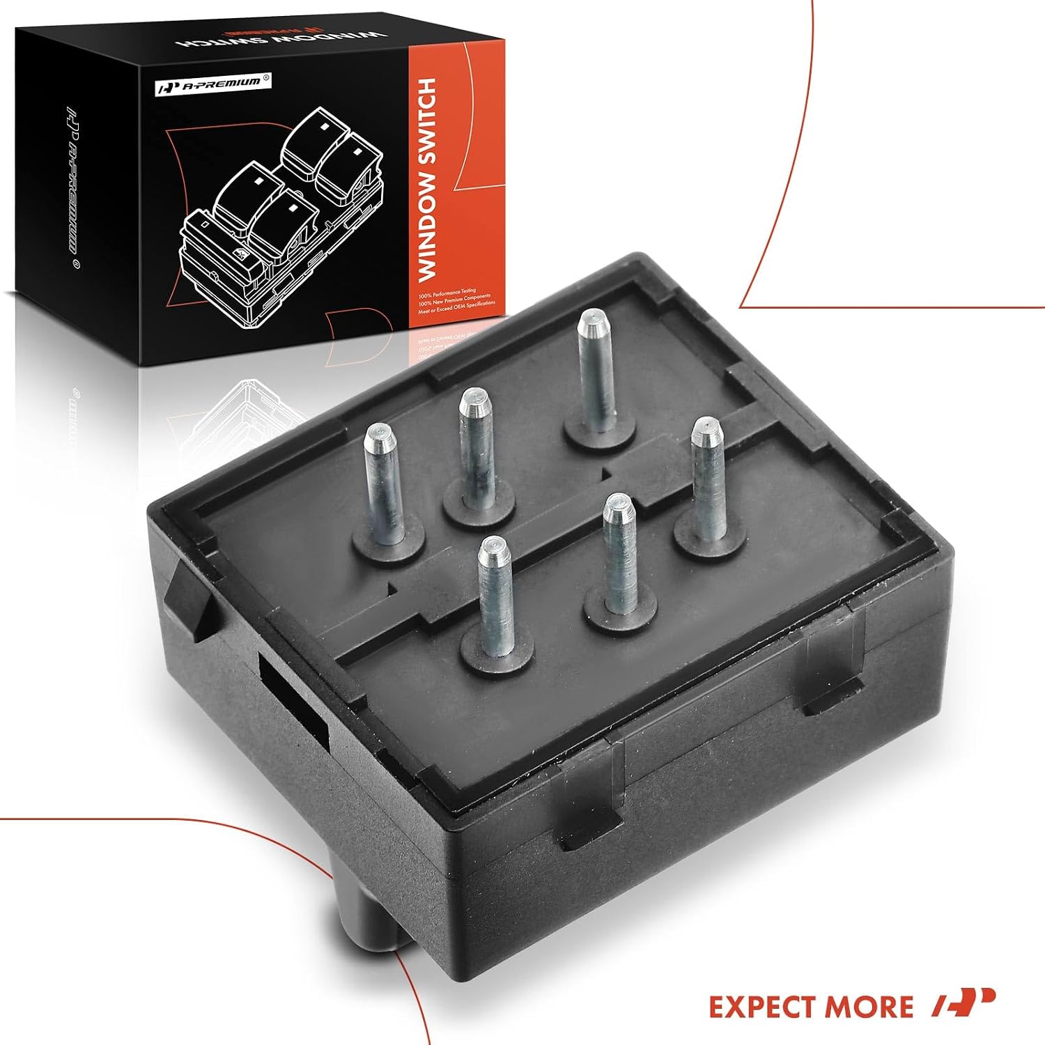 A-Premium Front Driver Side Master Power Window Switch Compatible with Chrysler & Dodge & Plymouth Models - Town & Country, Dakota, Neon, Ram 1500/2500/3500, Prowler, Replace# 56006897, 4793180
