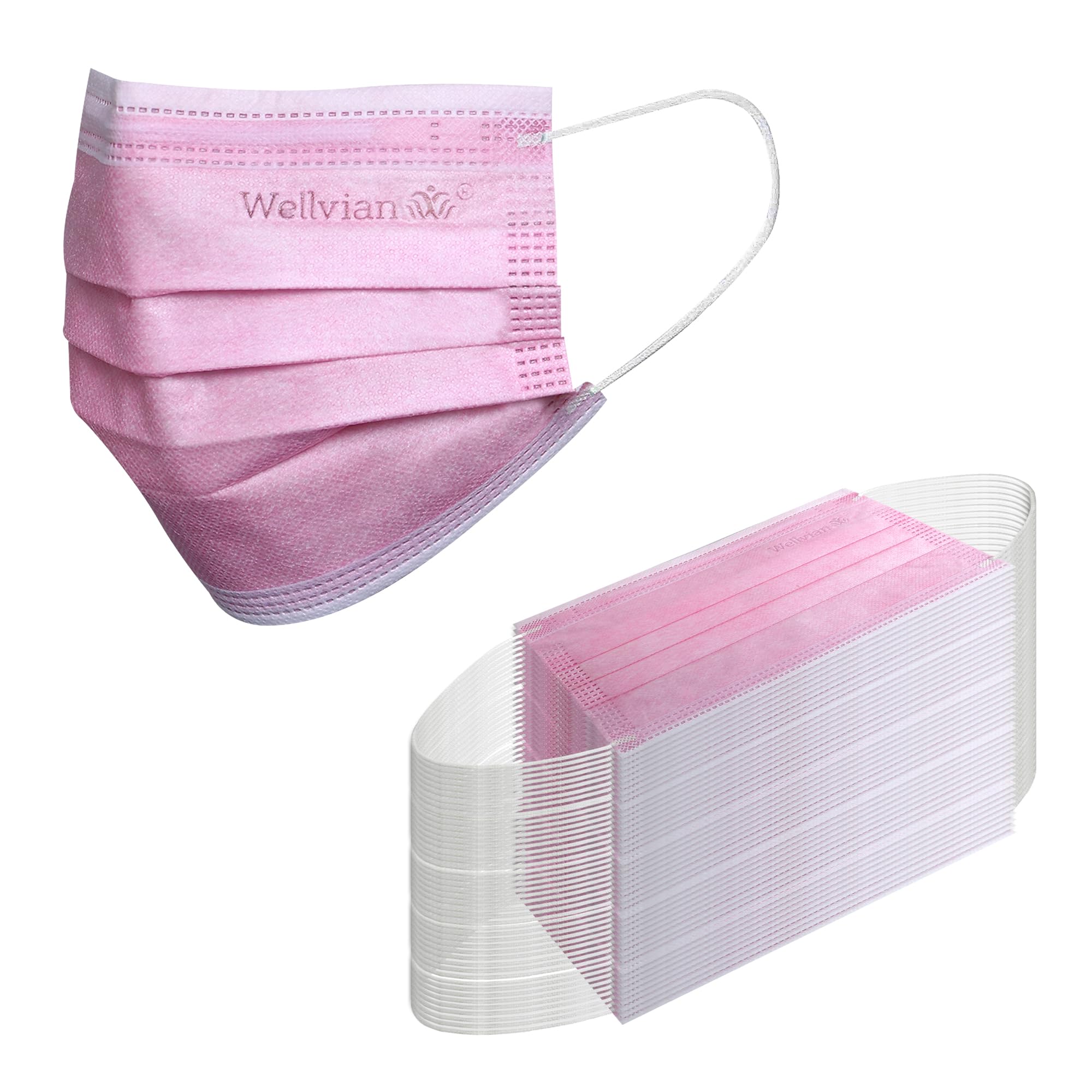 Wellvian Adult Mask Disposable Face Mask Meltblown Mask Surgical Face Mask With Nose Pin & Latex Free Ear Loops Bfe = 99% Colour : Baby Pink||100 Pcs (Pack of 2 Box 50 Pcs Each) (B0CL6SPBRV) Amazon Price History, Amazon Price Tracker