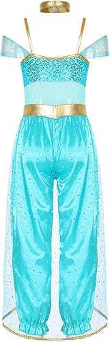 Miniatura 2 de Disfraz de princesa árabe con lentejuelas para niños, disfraz de Halloween