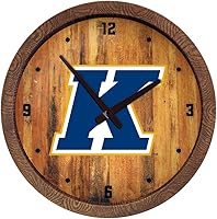 Vista 504 de The Fan-Brand NCAA Oklahoma Sooners: Faux Barrel Top Wall Clock Sports Team Bar Sign Décor - Home Man Cave, Party Decoration - Made On Demand