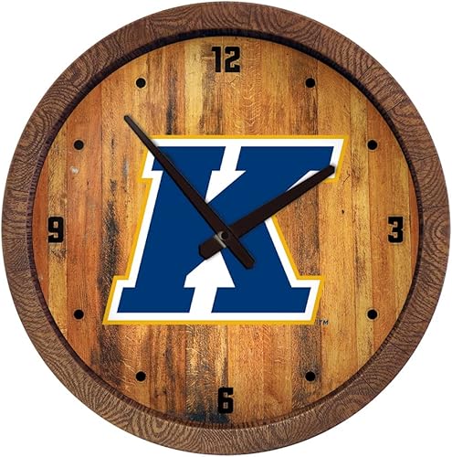 Miniatura 504 de The Fan-Brand NCAA Oklahoma Sooners: Faux Barrel Top Wall Clock Sports Team Bar Sign Décor - Home Man Cave, Party Decoration - Made On Demand