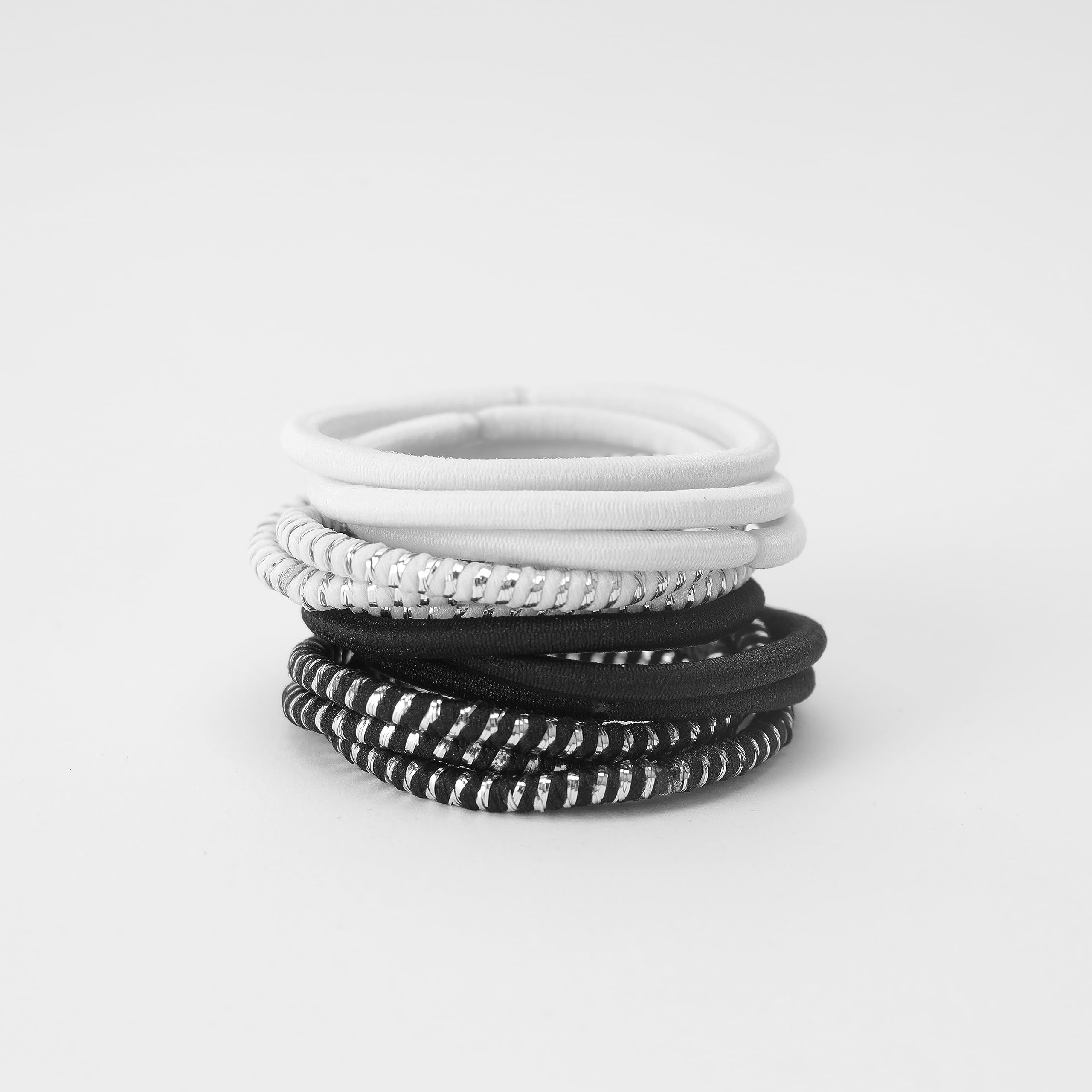 Trendy Fashion Solid Colour Mini Size Elastics Stretchy Ponytail Hair Chroma Rubber Band Holder for Women and Girls-image-32