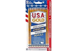 Write Dudes USA Gold Premium Cedar No. 2 Pre-Sharpened Pencils